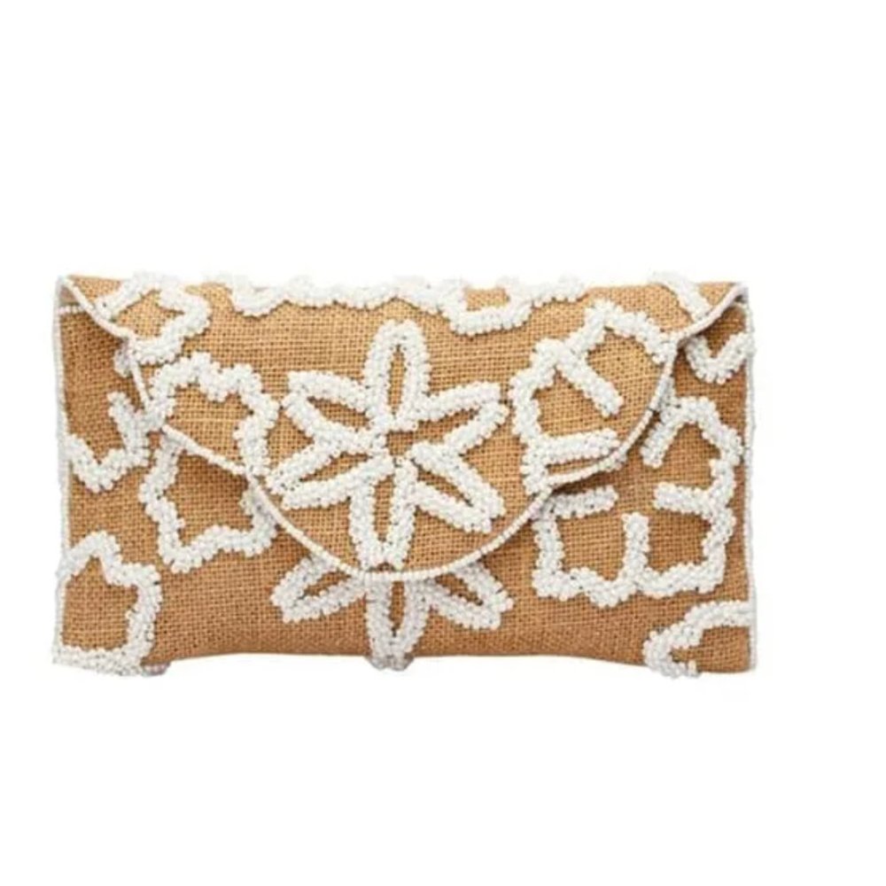 FROM ST XAVIER RAFFIA FLOWER FOLDOVER